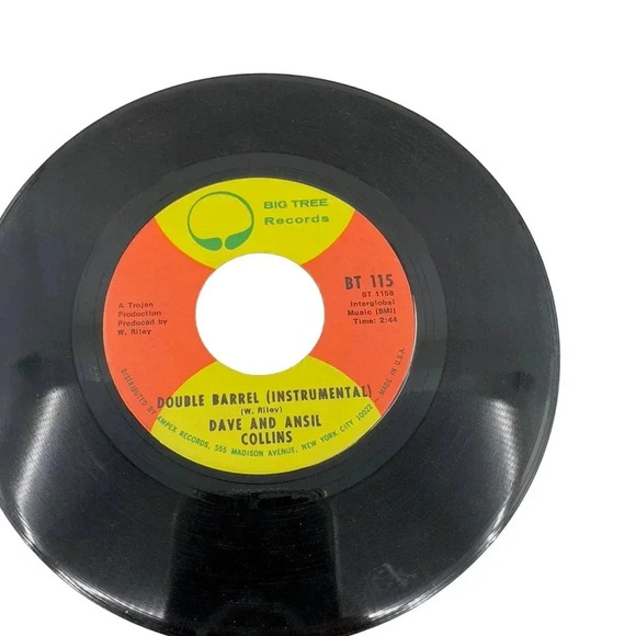 Dave And Ansil Collins Double Barrel (Instrumental) Vinyl Record Album - Picture 2 of 5